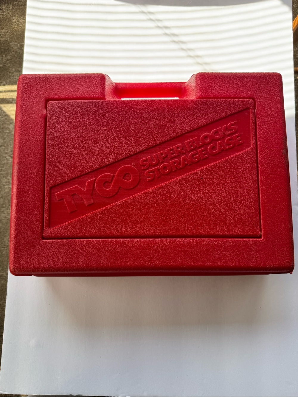 Vintage Tyco Super Blocks Storage Case in Red